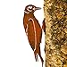 Elegant Garden Design Woodpecker, Steel Silhouette with Rusty Patina