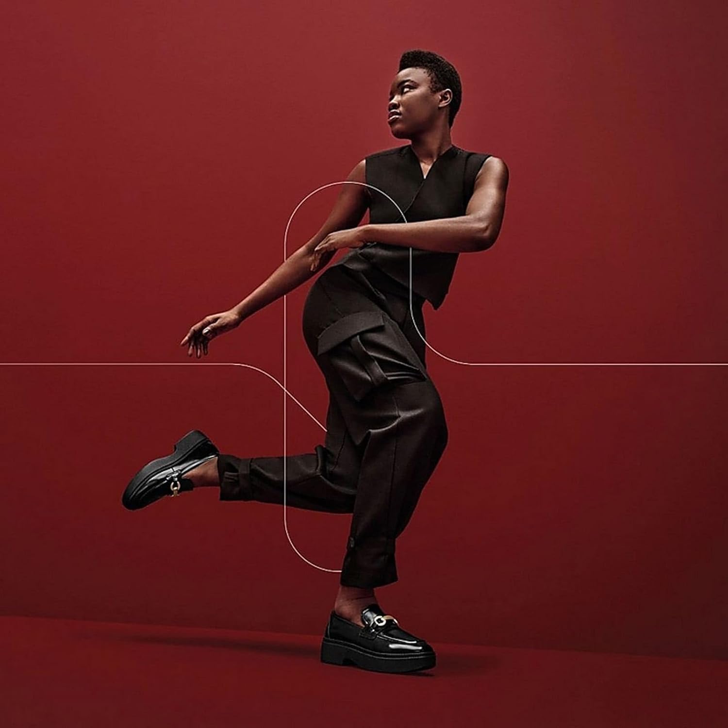 FitFlop Womens F-luma Chunky-Snaffle Box-Leather Demi-Wedge Loafers - Image 5