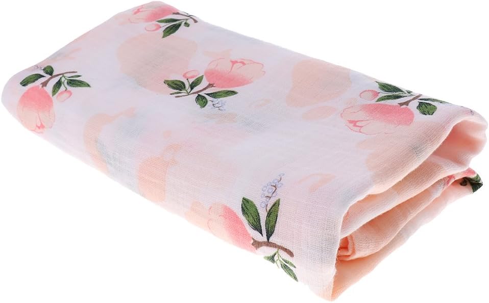 Muslin Swaddle Blankets, Toddler Kids Swaddle Wrap Stroller Cover for Newborn Boys and Girls - Rose, as described