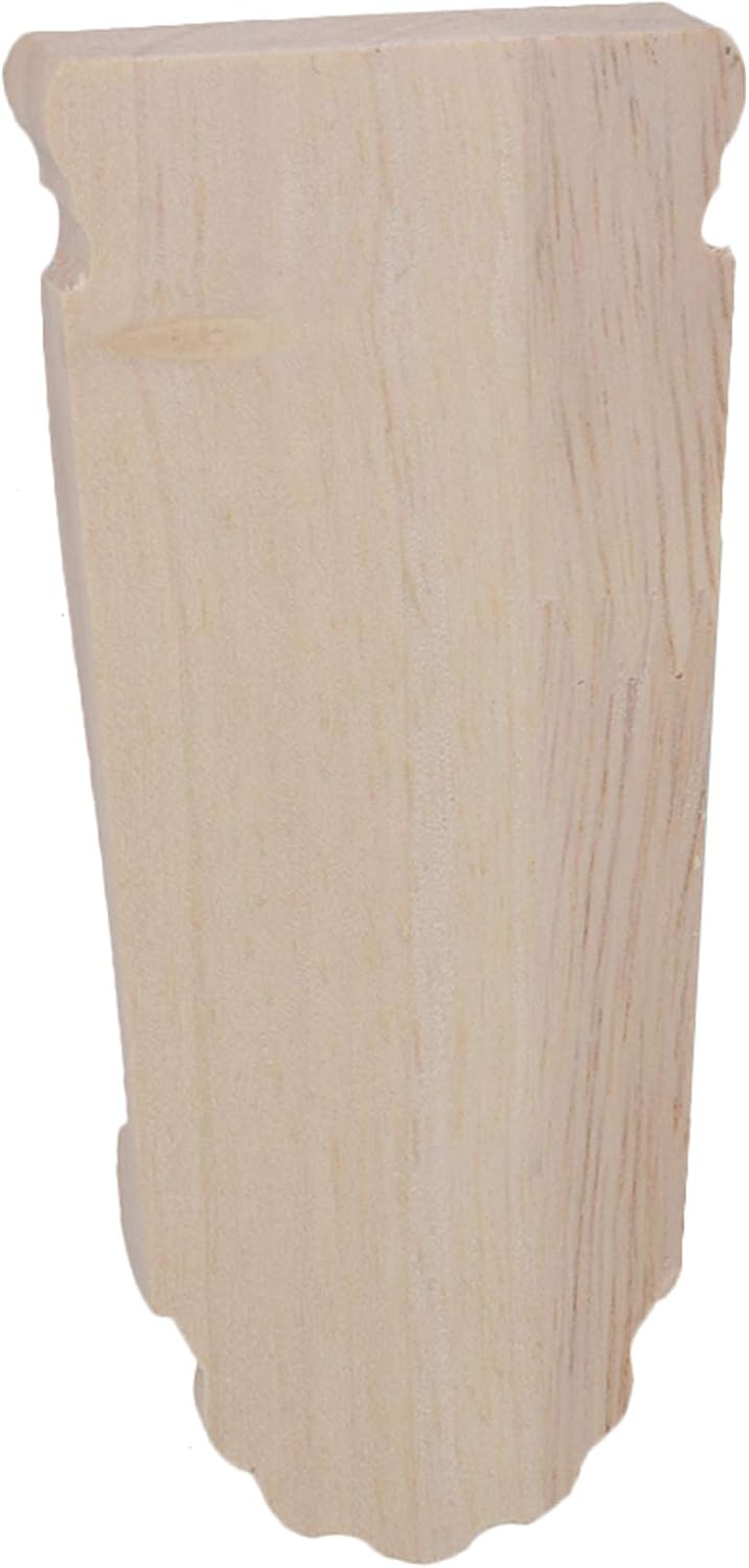 4X European Wood Carved Corner Onlay Applique Door Cabinet Unpainted (F45) image 4