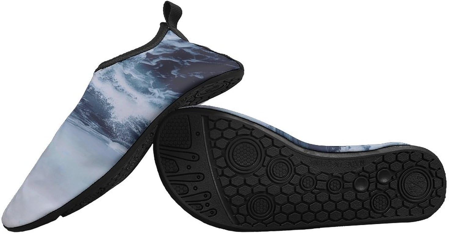 Water Shoes for Women Men Swim Beach Shoes Quick Dry Barefoot Aqua Shoes Deep Sea Blue Style Sport Shoes Hiking Shoes 13/14men