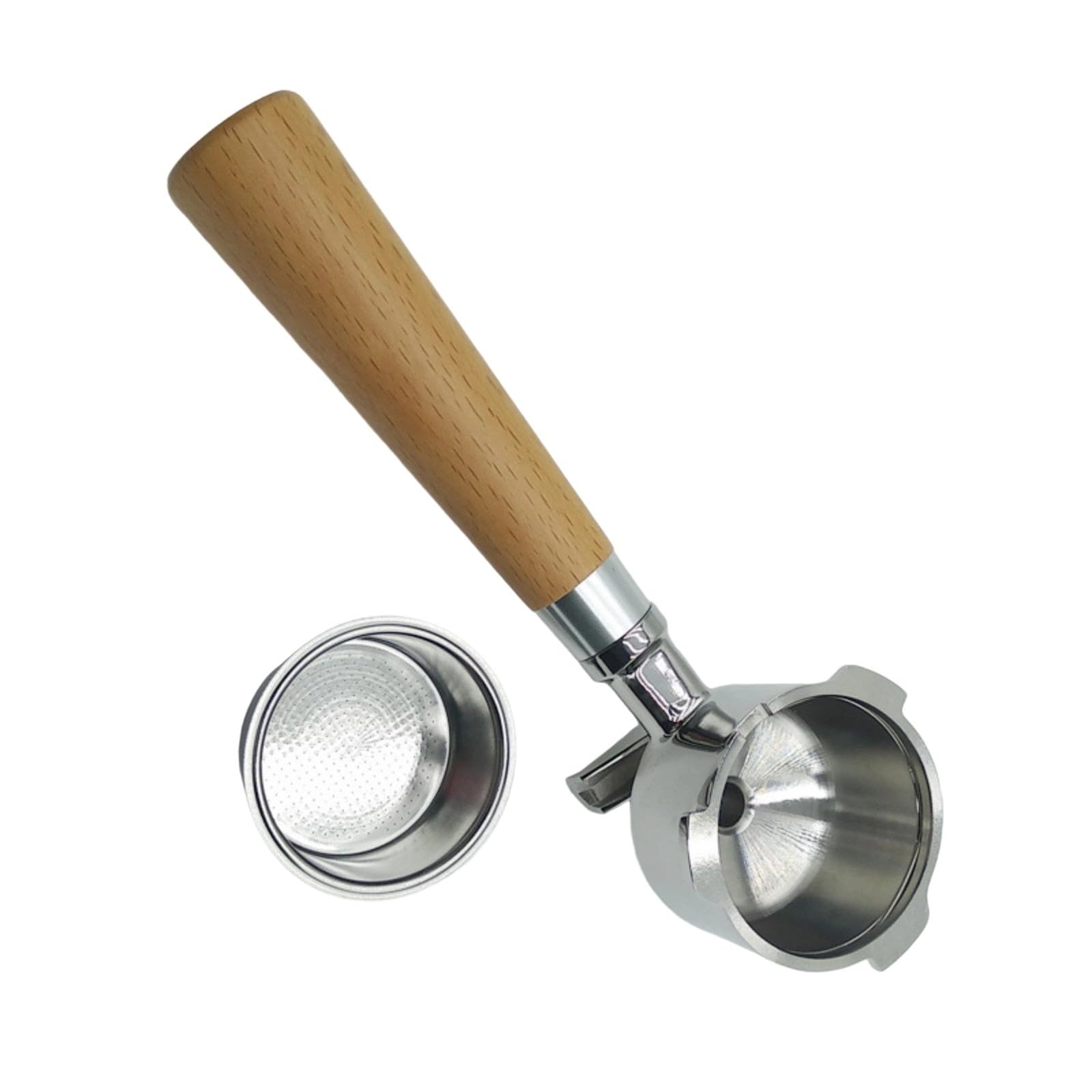 Soporte para filtro de café de 51 mm con parte inferior, fácil limpieza, máquina de espresso de tres orejas, accesorios de repuesto, mango de café de repuesto
