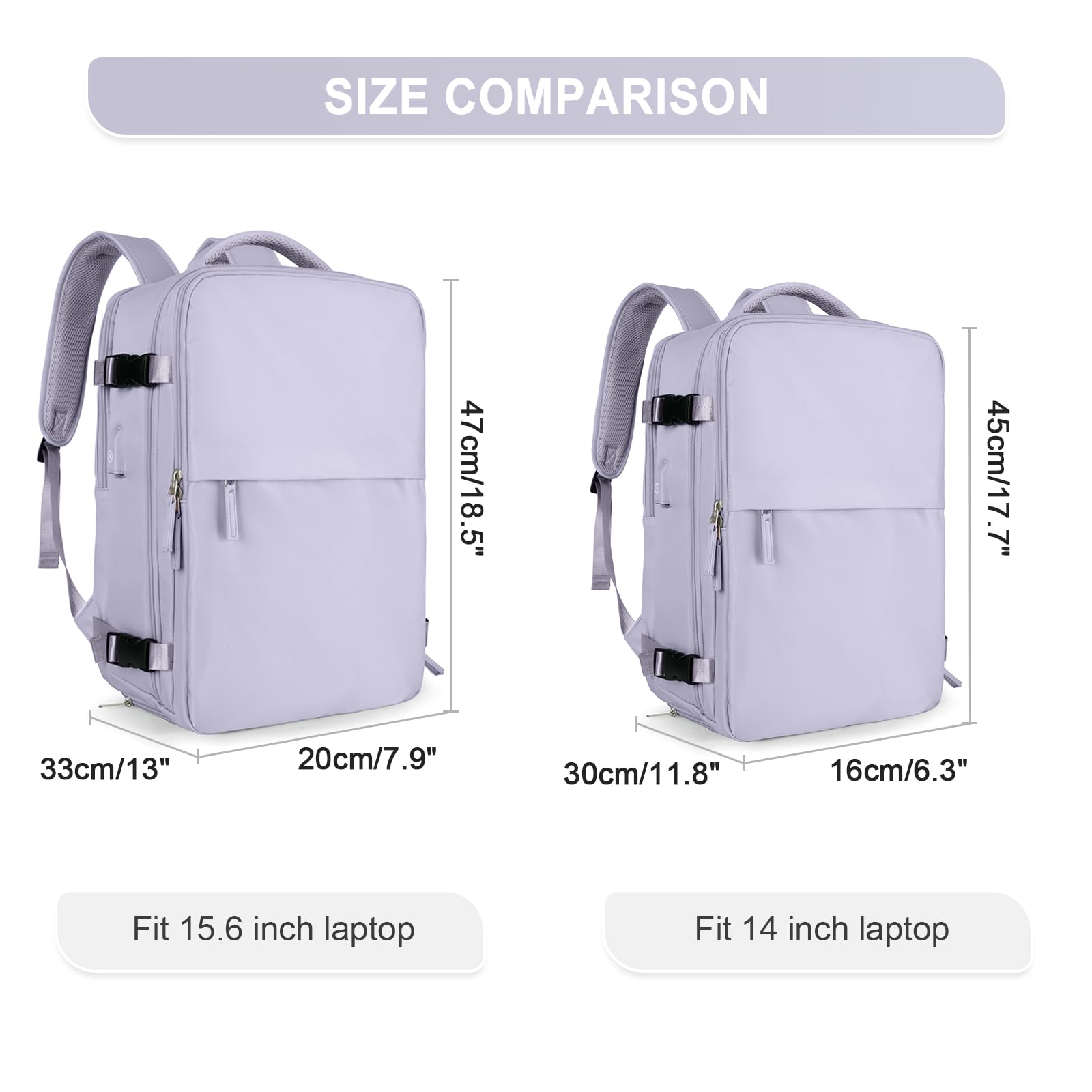 Zaino Bagaglio a Mano Ryanair 40x20x25 Zaino Aereo Borse da Cabina per Easyjet 45x36x20 Zaino da Viaggio donna con porta ricarica USB, Borsa da Viaggio aereo Zaino Computer Impermeabile Casual Daypack