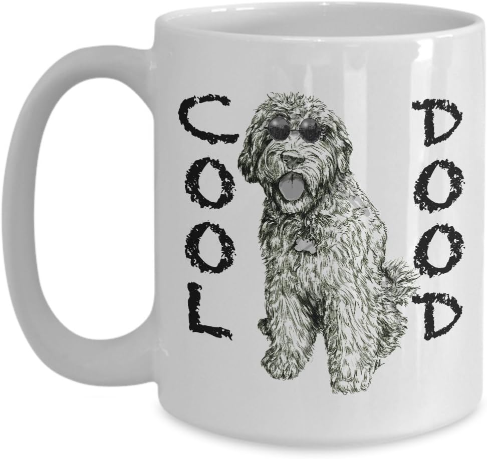 me,myself & i DESIGNS Goldendoodle Coffee Mug, Cool Dood Coffee Cup, Doodle Lovers Gift, Large 15oz - White - Ceramic Mug Father's Day Gifts for Dad - Birthday Gift Idea for Dad or Husband
