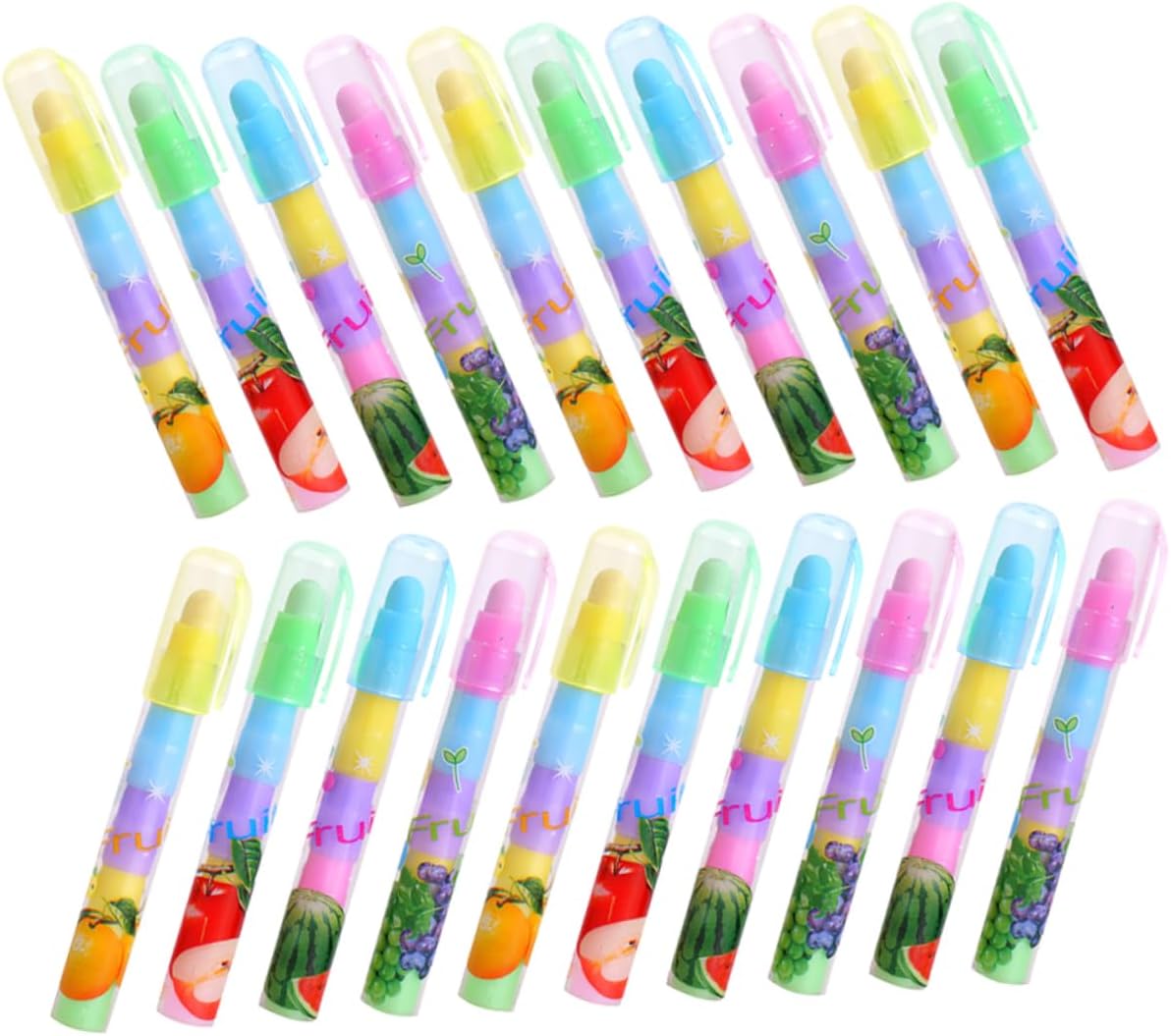 OSALADI Cute Fruit Shaped Erasers 36pcs Novelty Pencil Erasers Kawaii Drawing Accessories for Party Favors and Classroom