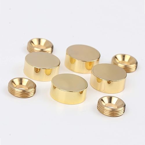 Miniatura 3 de TOPNIKE Mirror Screws, Brass Cap Decorative Mirror Nails, 0.6", Polished Gold, 4 Pack