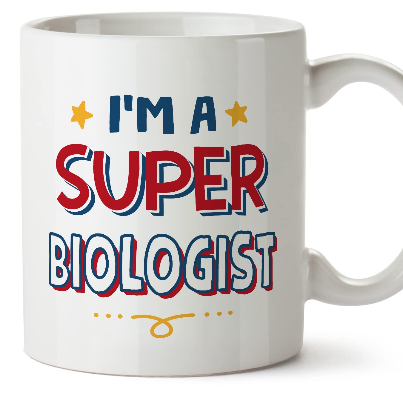 MUGFFINS Biologist Mug - in English - I'm Super - Funny Gift for Colleagues - Ceramic 11oz Mug โ image 1