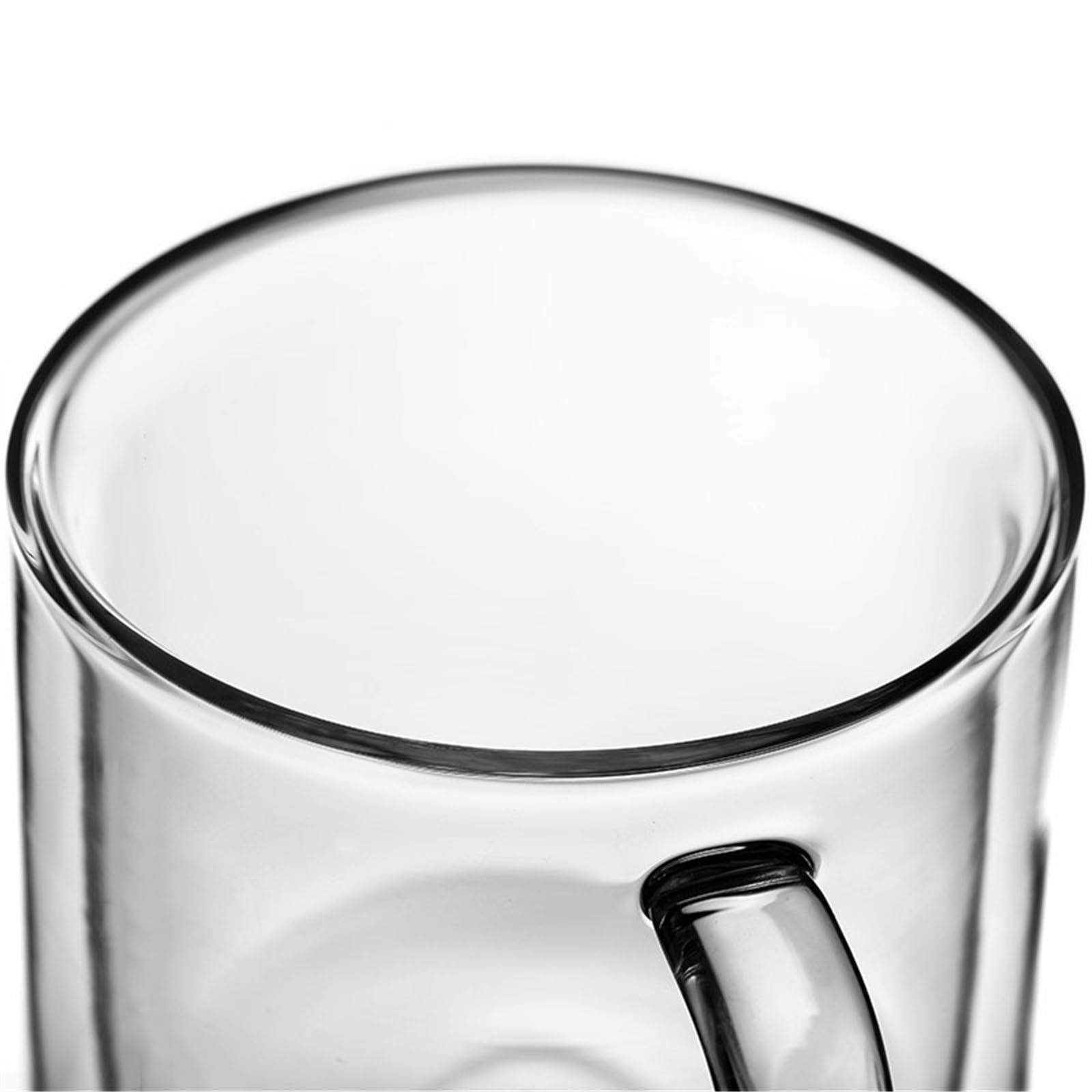 Verre Tasse en verre borosilicate transparent de 14,2 oz avec couvercle et poignée Restaurant