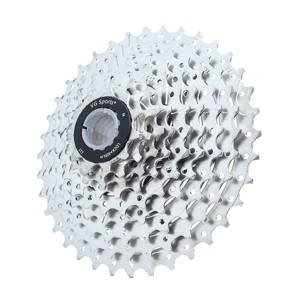 VG SPORTS 9/10/11 Speed Cassette 11-25T/11-32T/11-36T/11-40T/11-42T/11-46T/11-50T Bicycle Cassette Fit for Mountain Bike/Road Bike Cassette Compatible with Shimano Sram