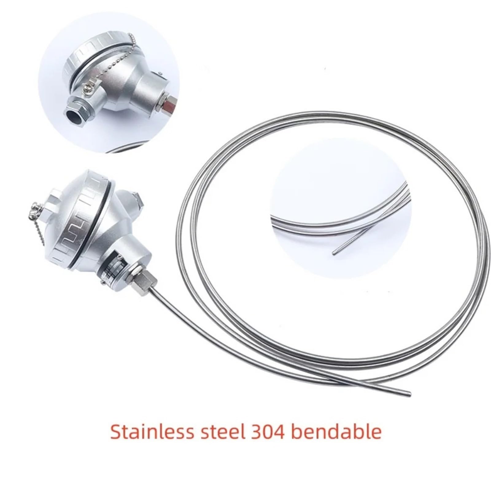 1 Stück K/ PT100 Typ Thermoelement WRNK-131 Temperaturtransmittersensor(PT100 Type 4X1000mm)