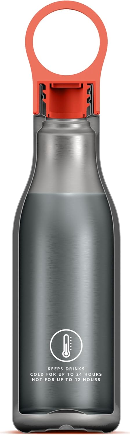 Joseph Joseph Loop™ Vacuum Insulated Water Bottle 500 ml (17 fl. oz) - Coral