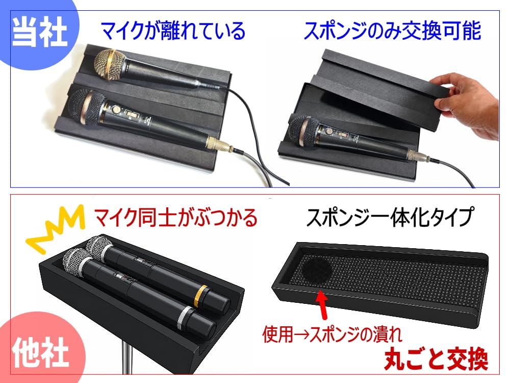 Amazon | jasgin マイクスタンド イベントに マイク置き 簡易 スポンジ