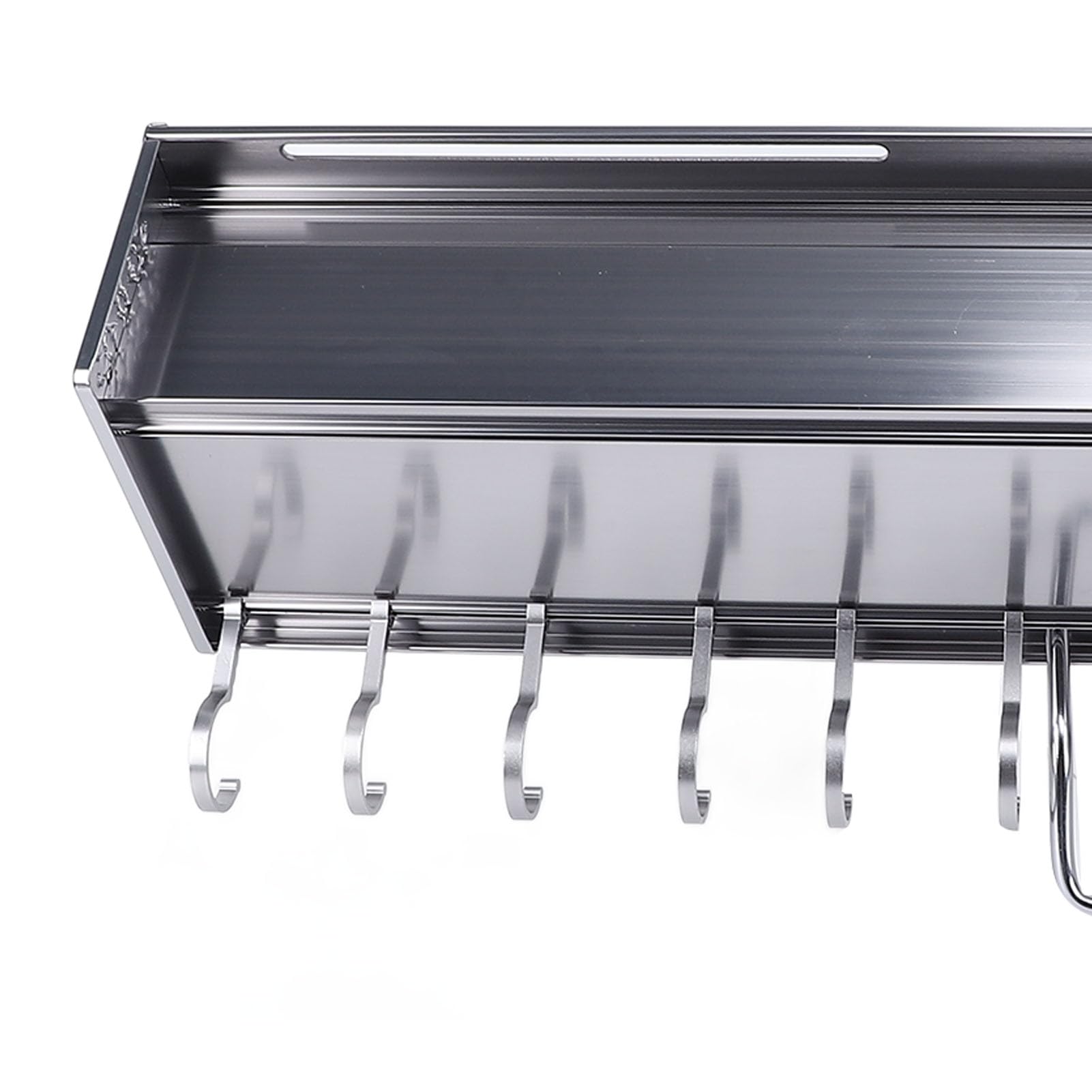 Qcwwy Supports d'assaisonnement Organisateur Peu Encombrant avec Crochets pour Baguettes Spatules Cuillères Outils de Cuisine Support Mural pour Ustensiles de Cuisine en Acier Inoxydable