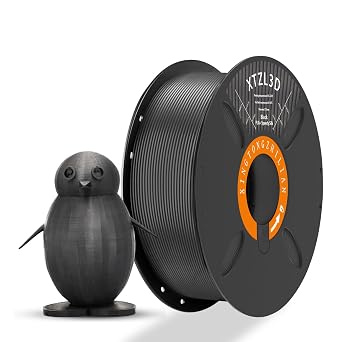 PLA 3D Printer Filament 1.75mm,3D Printing Filament Material Dimensional Accuracy +/- 0.02 mm,1kg/Spool 2.2 LBS for 3D Printers, Black Silk PLA