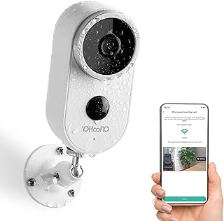 YOHOOLYO Telecamera Wi Fi Esterno Senza Fili 1080P Telecamera Esterno IP65 Impermeabile con Batteria Ricaricabile PIR Rilevamento del Movimento Visione Notturna Audio Bidirezionale YOHOOLYO Telecamera Wi Fi Esterno Senza Fili 1080P Telecamera Esterno IP65 Impermeabile con Batteria Ricaricabile PIR Rilevamento del Movimento Visione Notturna Audio Bidirezionale