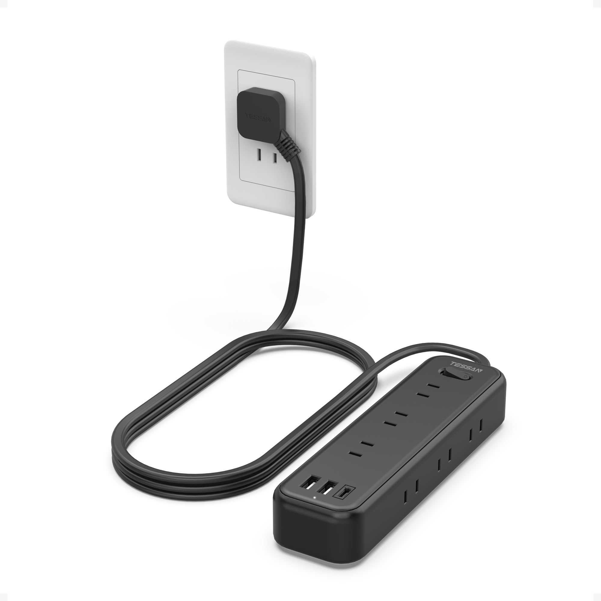 USBタップ Amazon.co.jp: 電源タップ ブラック usb 延長コード 2m 薄型プラグ