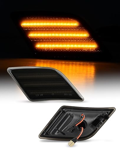 Miniatura 4 de Bestview Luces LED de posición laterales compatibles con Mer'cedes Benz W204 C250 C300 C350 y 2008-2013 C63 AMG, lado del conductor y del pasajero,
