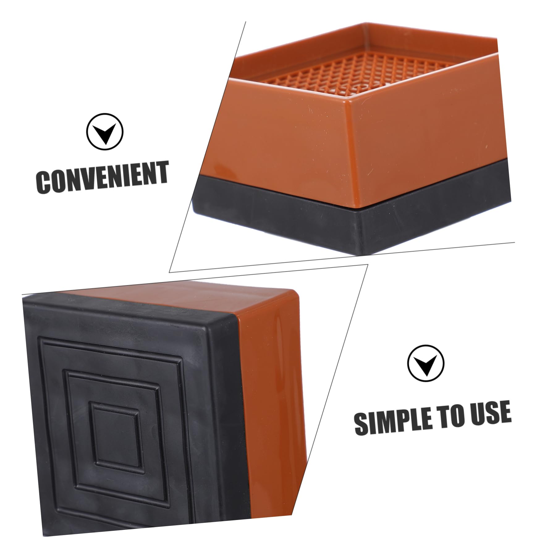 BUTIFULSIC 2pcs Heavy Duty Bed Risers Durable Furniture Lifts for Couch Desk Chair and Table Sturdy Under Bed Storage for Home and Office