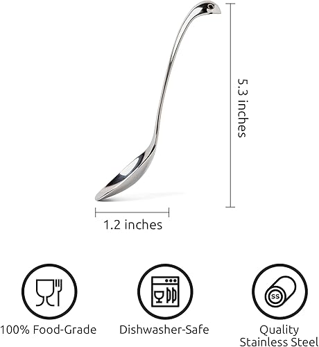 Miniatura 3 de Paquete de 3 cucharas Nessie + cuchara de azúcar dulce Nessie + cuchara coladora Mamma Nessie