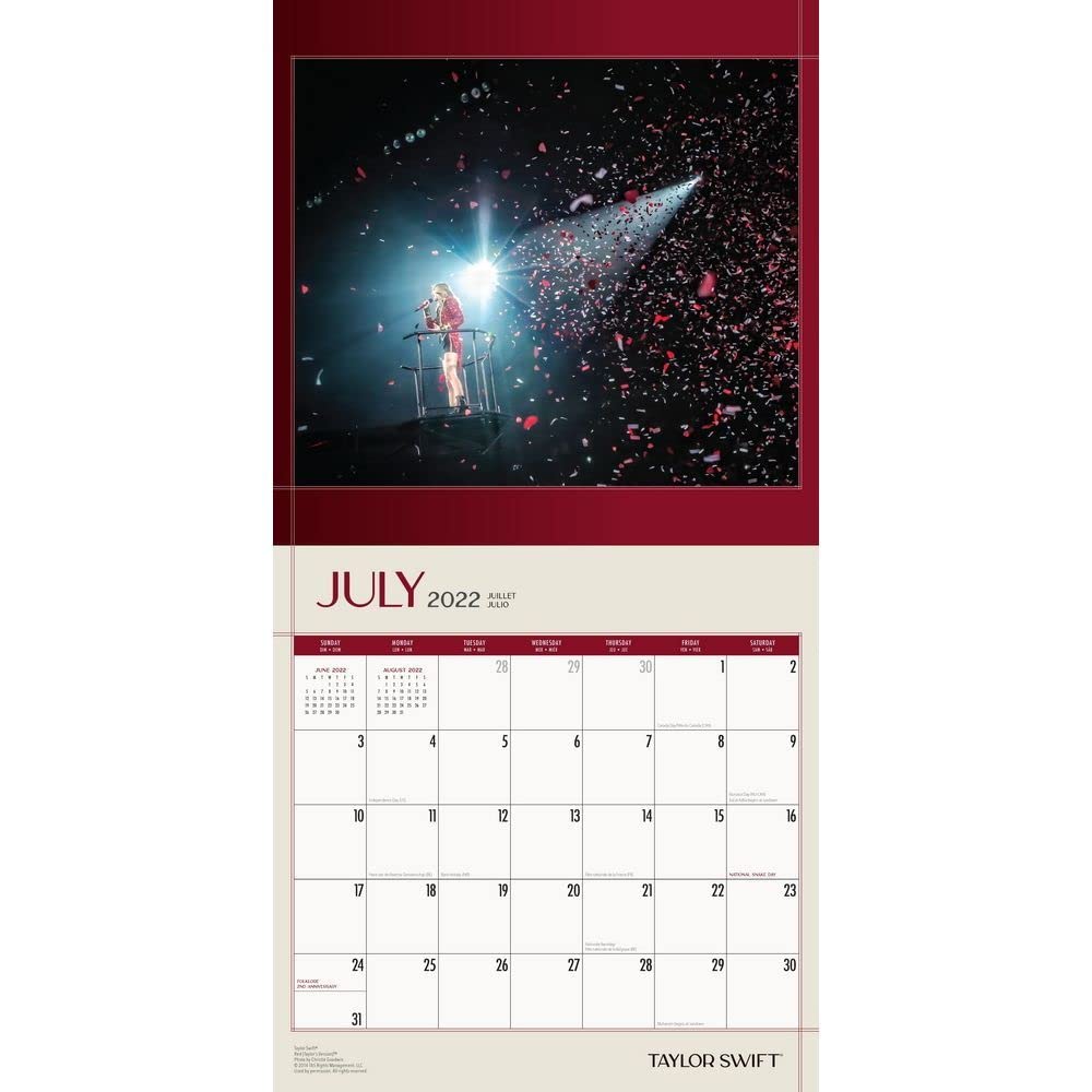 Taylor Swift OFFICIAL | 2023 12 x 24 Inch 18 Months Monthly Square Wall  Calendar | July 2022 - December 2023 | BrownTrout | Music Pop Singer  Songwriter Celebrity : Office Products - Amazon.com
