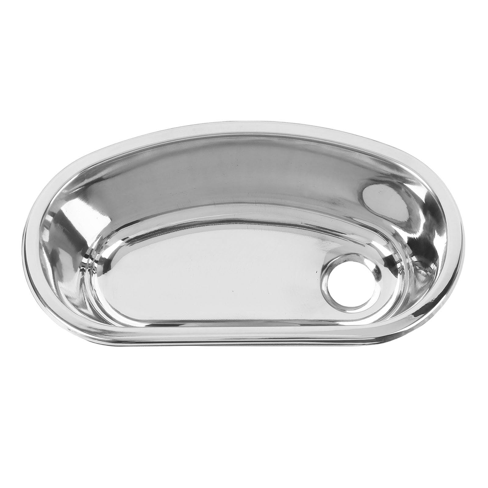CZYWKDDPP Stainless Steel Bar, Single Bowl Motorhome, Boat, RV with 40mm Drain Hole, Mirror Polished, 298x148x115mm, for Kitchen, Flush Mounted, Easy to Clean