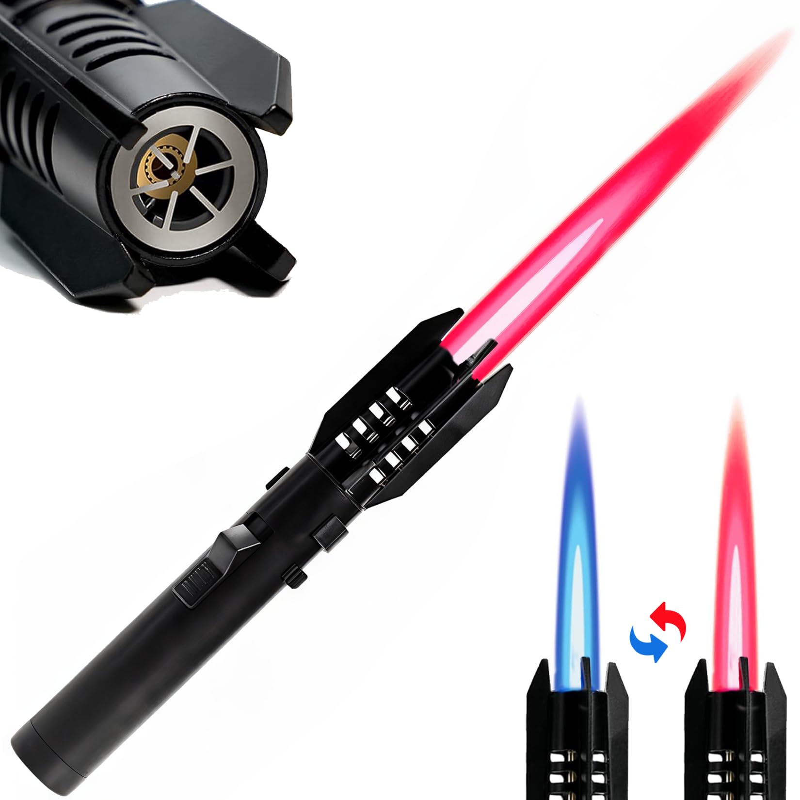 ZMQW Torch Lighter RED Lighter (Butane Not Included)