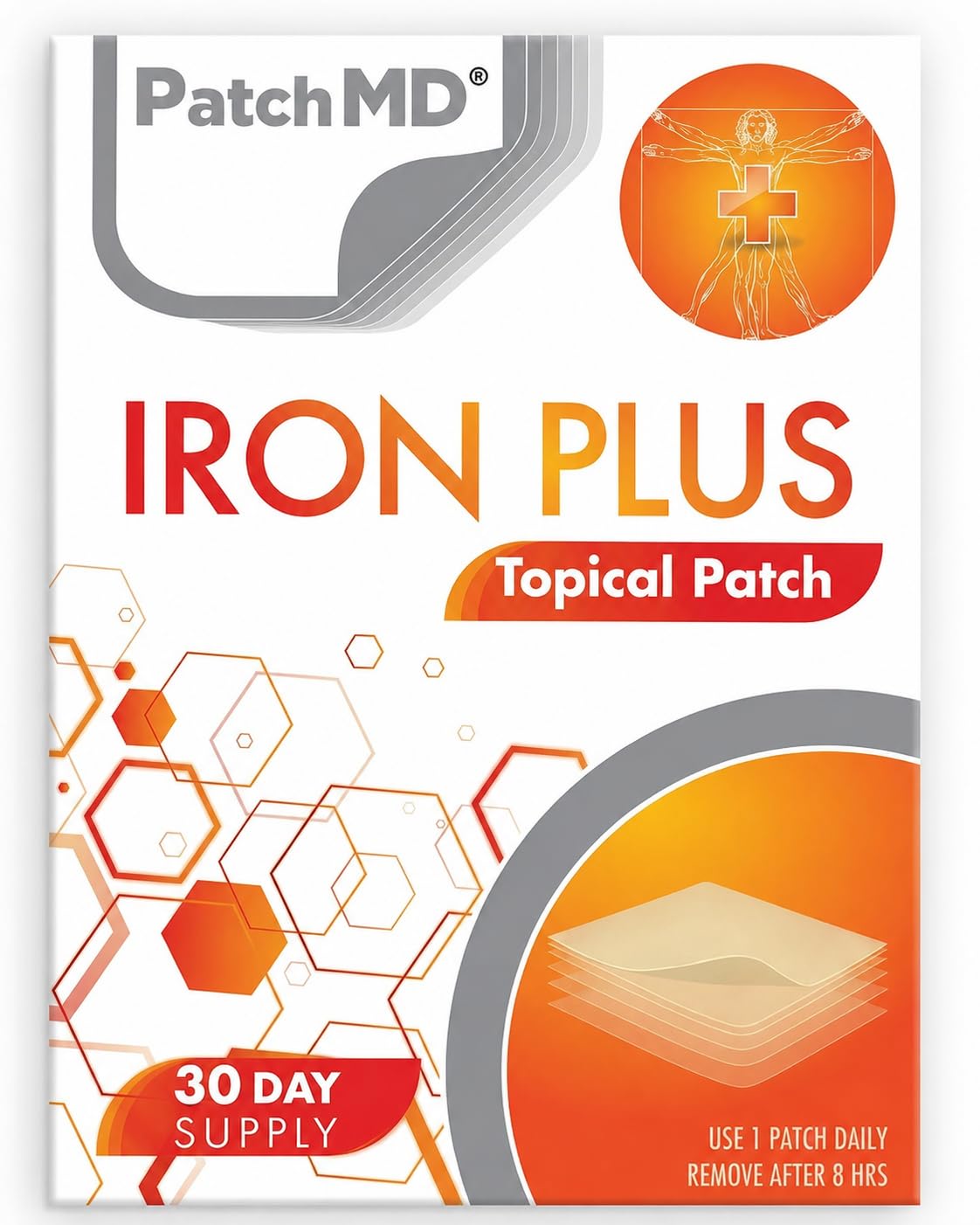 PatchMD Adesivos tópicos de ferro — 30 unidades