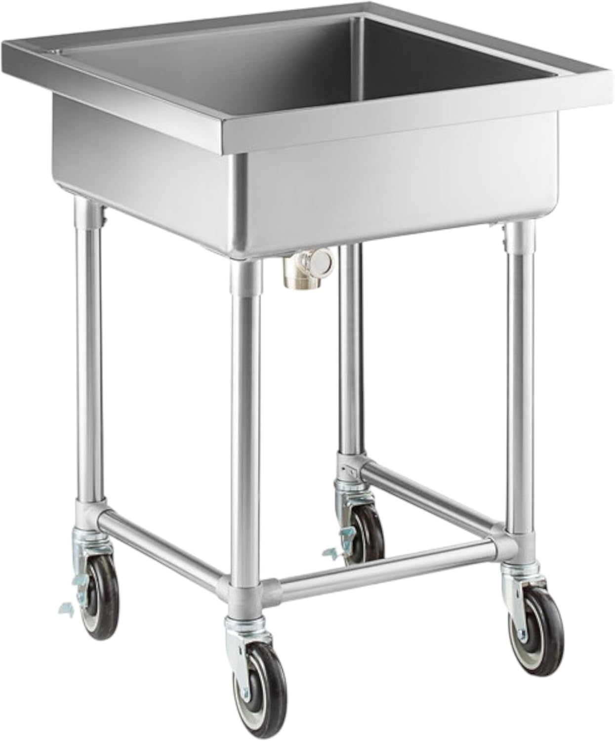 34" Mobile Silverware Soaking Sink - 22" x 22" x 8" Bowl Utility Sink Fregadero De Cocina Bar Sink Wash Sink Deep Sink Handwash Sink Slop Sink