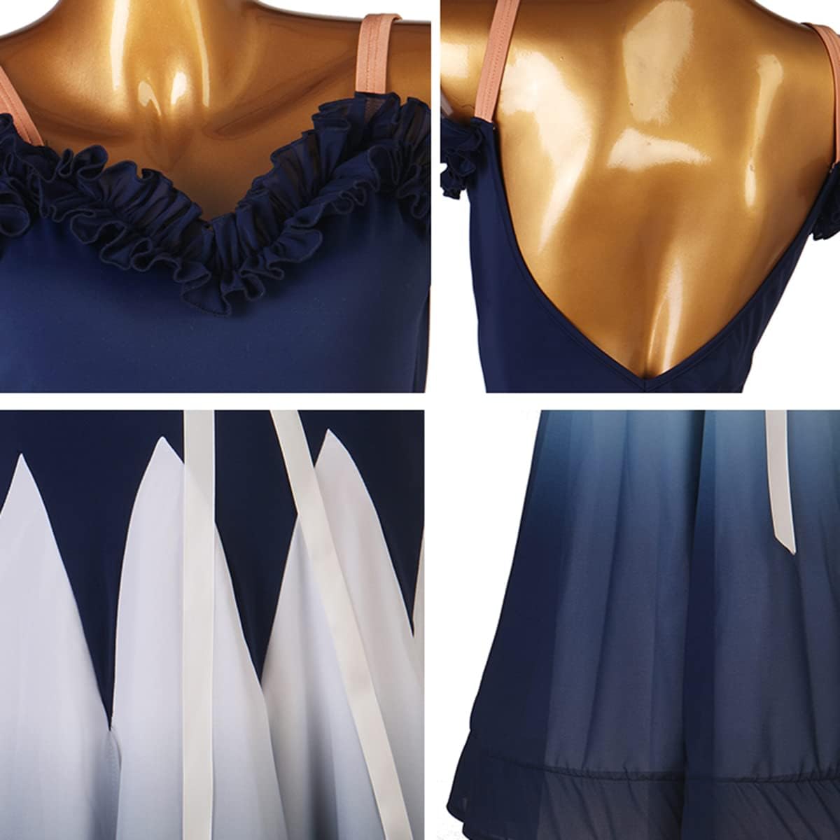 Modern Waltz Cha Cha Standard Dress V Neck Backless Ballroom Dance Dress Summer Spaghetti Straps Prom Latin Dresses