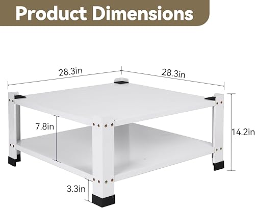 Miniatura 2 de Panghuhu88 Pedestales para lavadora y secadora, pedestal de lavandería resistente, pedestal de metal para lavadora y secadora, mini soporte para