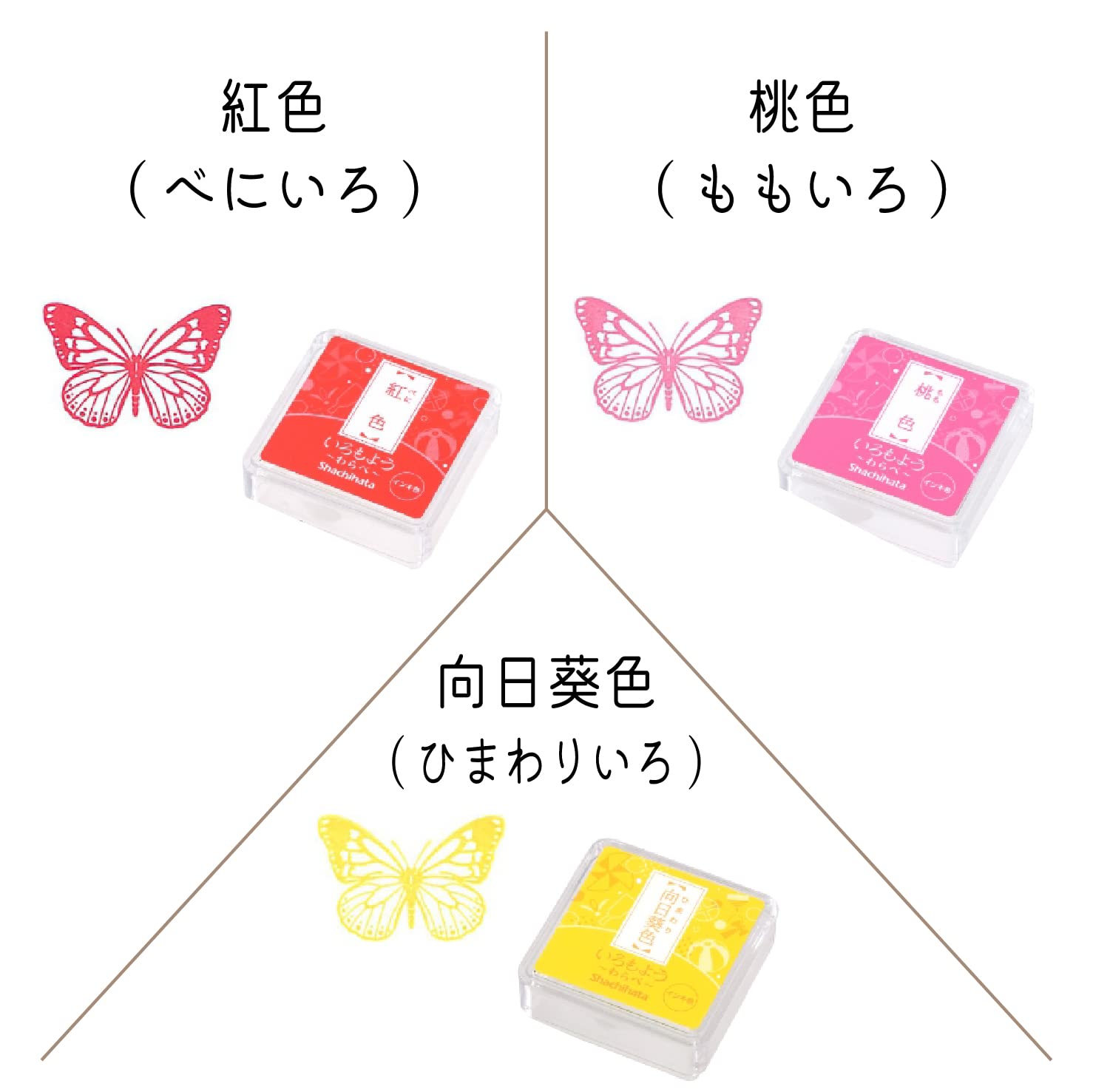 Amazon.co.jp: いろもよう わらべ ミニ 10色セット スタンプ台 インク  