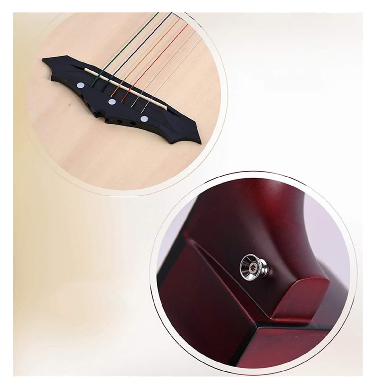 Klassische Gitarre Mit Stahlsaiten, 38 Zoll (96,5 Cm), Anfänger-Gitarrenset Mit Gigbag, Saiten, Plektren, Tragbare Reisegitarre, 10 Farben(A)