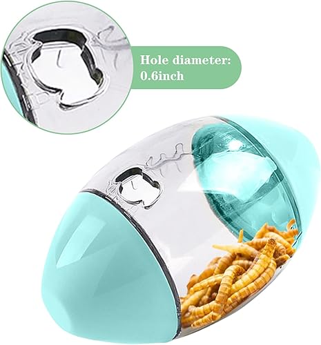 Miniatura 4 de ALI2 Juguetes de alimentación de lagartos, juguetes de enriquecimiento de dragón barbudo, juguetes interactivos de rugby para dragón barbudo,