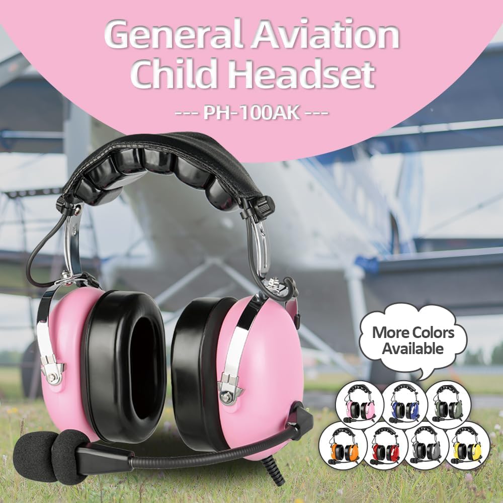 General Aviation Kinder-Headset mit Mikrofon mit Geräuschunterdrückung