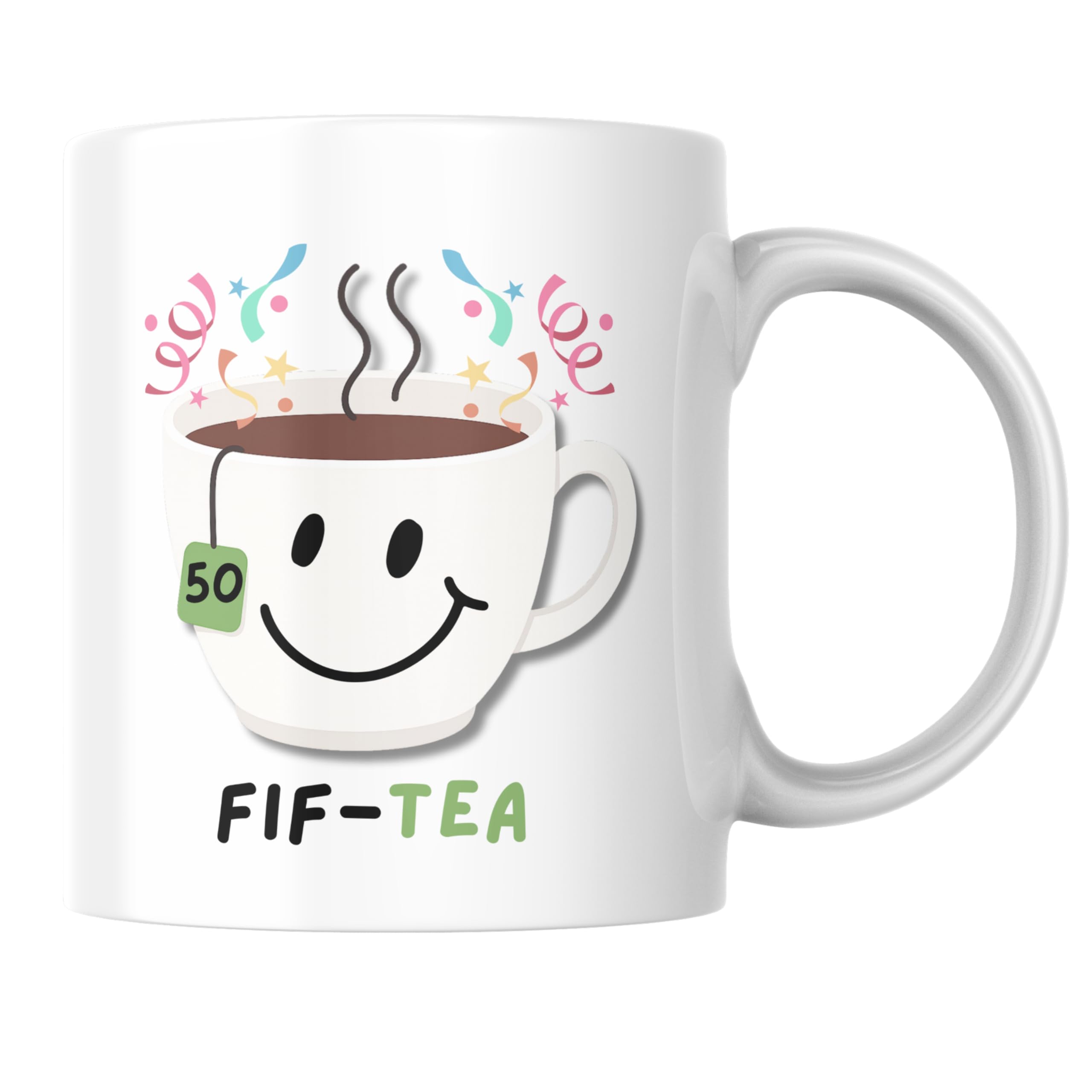 Cheeky Chops Funny Tea Birthday Mug for 21 30 40 50 60 TwenTea ThirTea FourTea Milestone Coffee Cup Novelty Age Gift (50th) — image 1