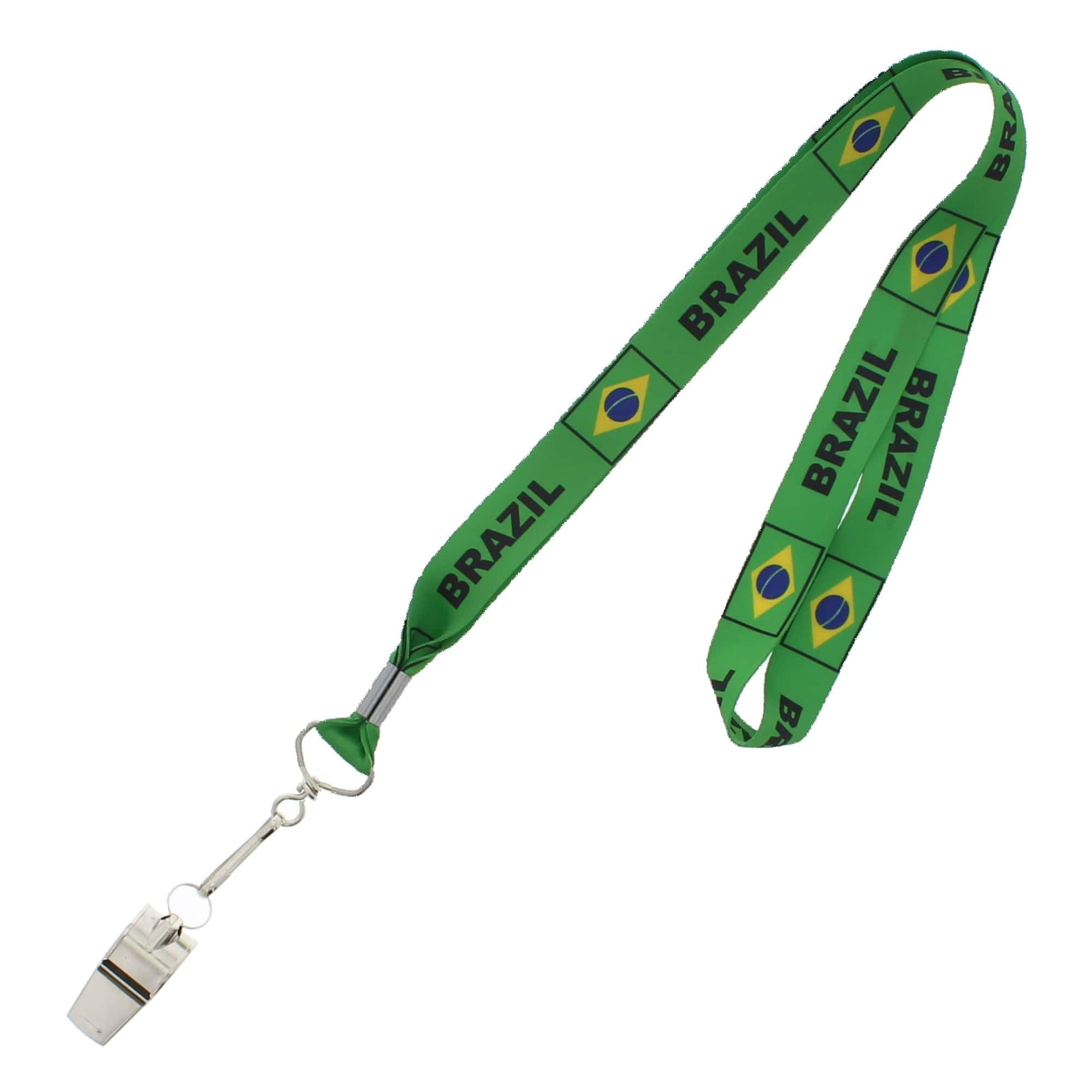 Zac's Alter Ego Metal Whistle on Brazil Lanyard