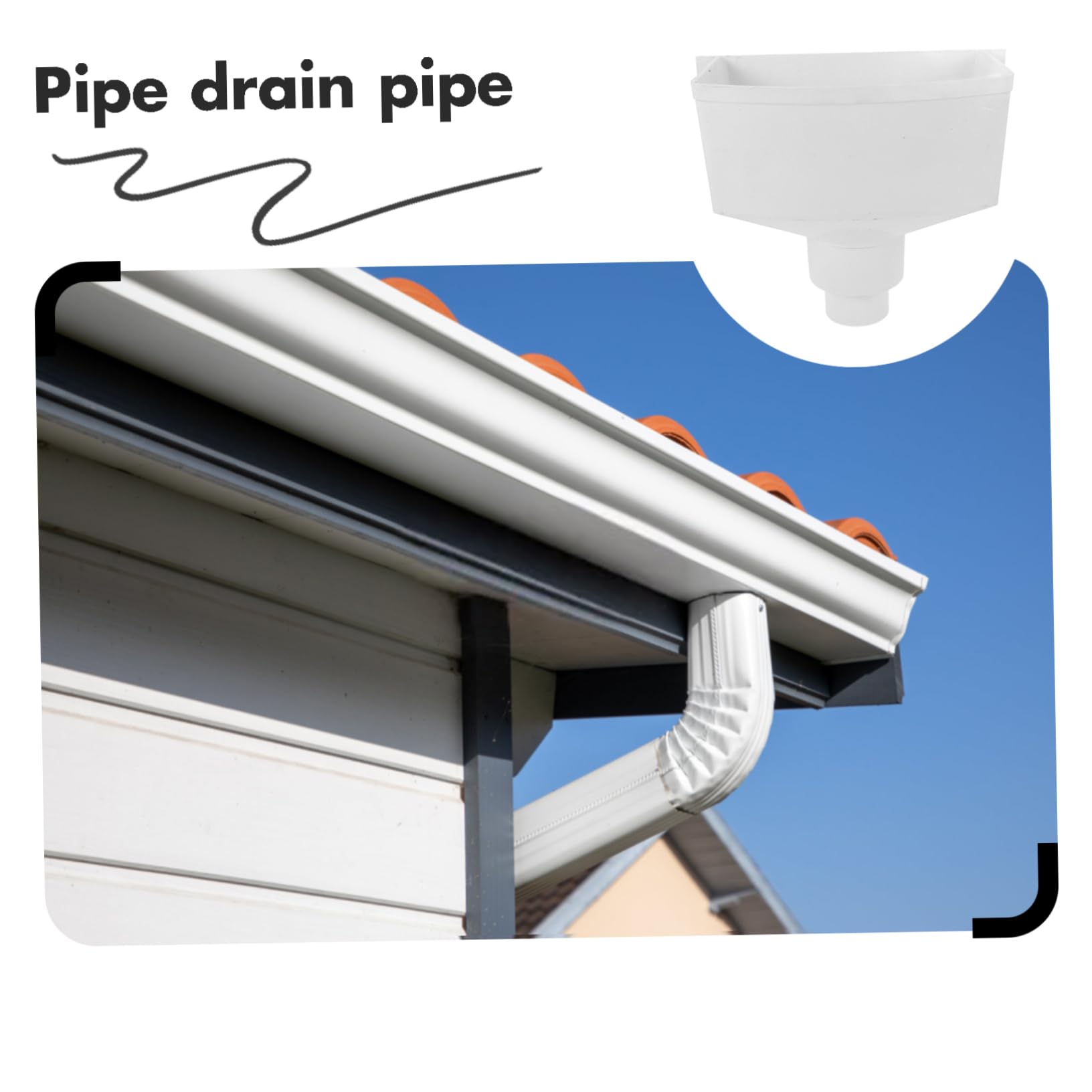 POPETPOP Conector de Drenaje de Bajante Pvc 110x75 Mm, Resistente y Duradero, Desviador y Adaptador para Canalones, Sistema de Captación de Agua de Lluvia, Instalación Fácil, Accesorio