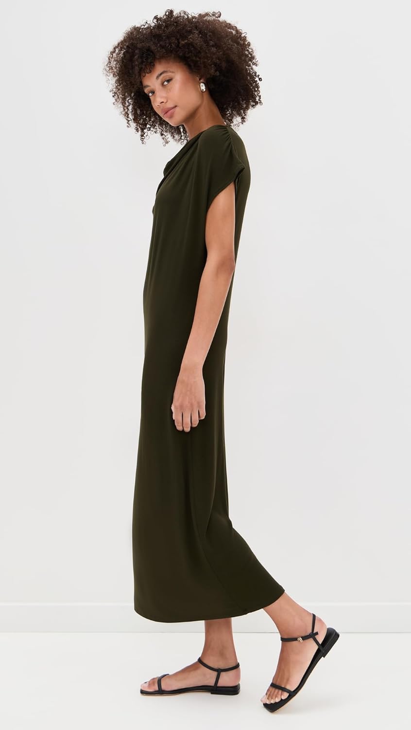 Vince Women's Cap Sleeve Draped Cowl Neck Dress - Image 4