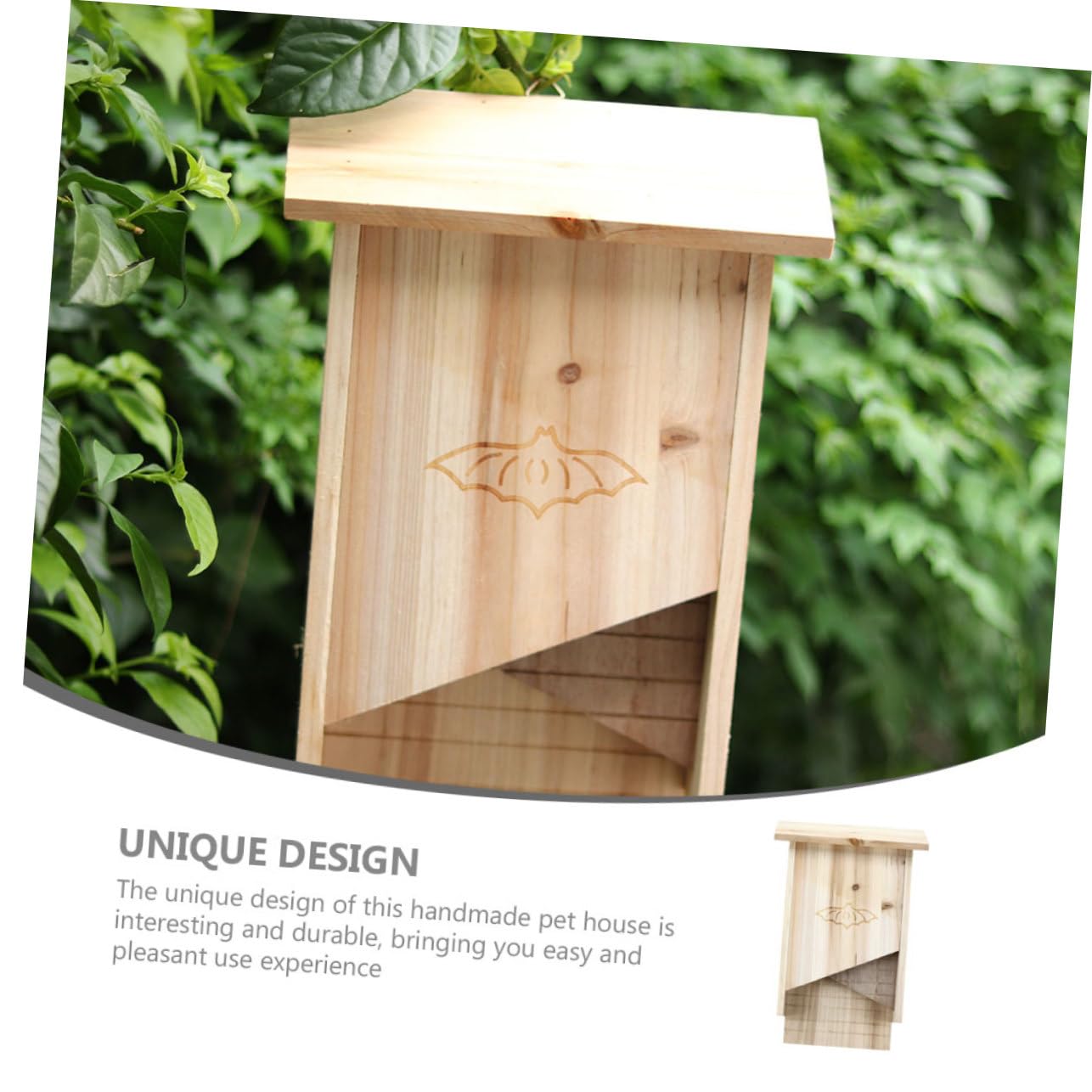 Outdoor Fledermaushaus Aus Wetterbeständiger Bat Shelter Für Garten Und Hinterhof Praktisches Nistkasten-Design Einfach Zu Transportieren Bedienen Für Tierliebhaber
