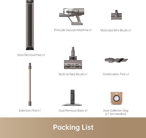 DREAME Z10 Station T Cordless Vacuum with Auto-Empty Base, 2.5L Dust Collection, 65-Min Runtime, Powerful Stick Vac for Carpet Hardwood Tile & Pet Hair Lightweight