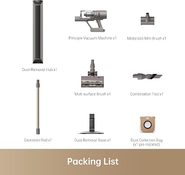 DREAME Z10 Station T Cordless Vacuum with Auto-Empty Base, 2.5L Dust Collection, 65-Min Runtime, Powerful Stick Vac for Carpet Hardwood Tile & Pet Hair Lightweight