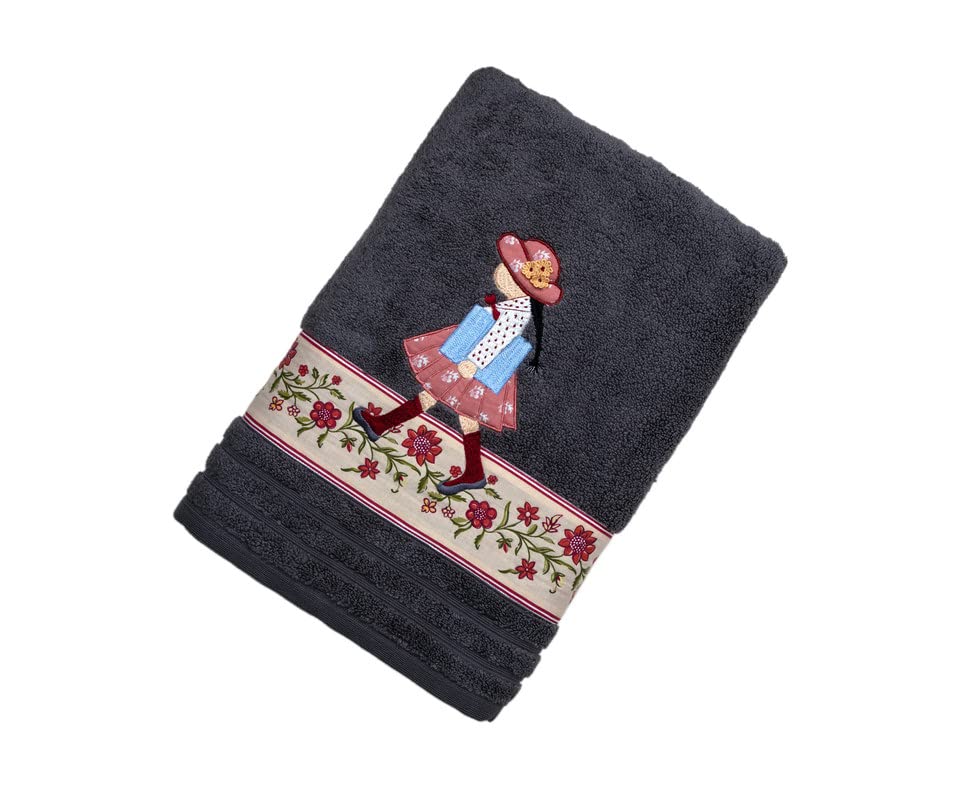 Image of SNAAN 600 GSM, Pure Combed Cotton Teenage Girl Towel for, Kids | Ultra Soft, Super Absorbent Luxury Bath Towel with Attractive Colorful Design for, Boys & Girls (Dark Grey)