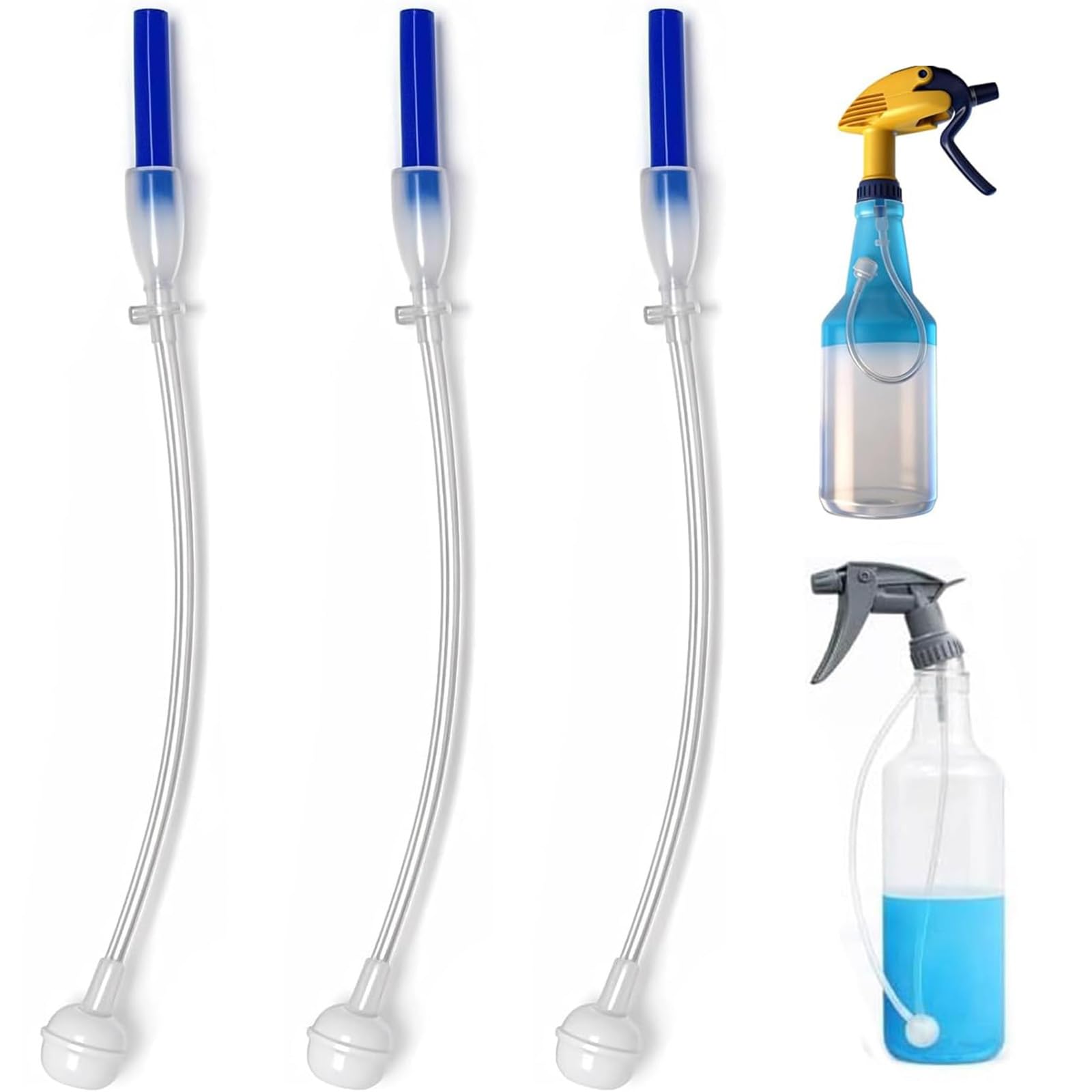 Spray Can Nozzles Trigger Spray Bottle Spray Nozzle for Bottle, 3-Piece Multi-Angle Adapter Set for Tight Spaces and Upside-Down Spraying, Universal Fit with 13 Cm Length
