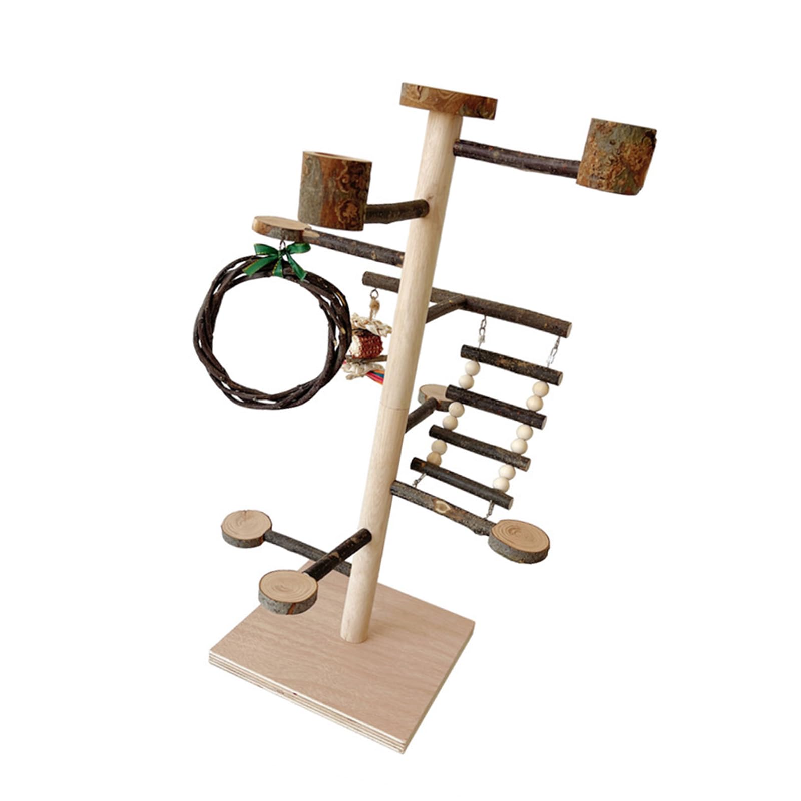 Vogel-Gym-Spielständer, Spielzeug, Vogelkäfige, Klettern, Holzschaukel, Stehsitzstangen, Schleifen für Kakadus, Vogeltraining, Aktivitätsplattform