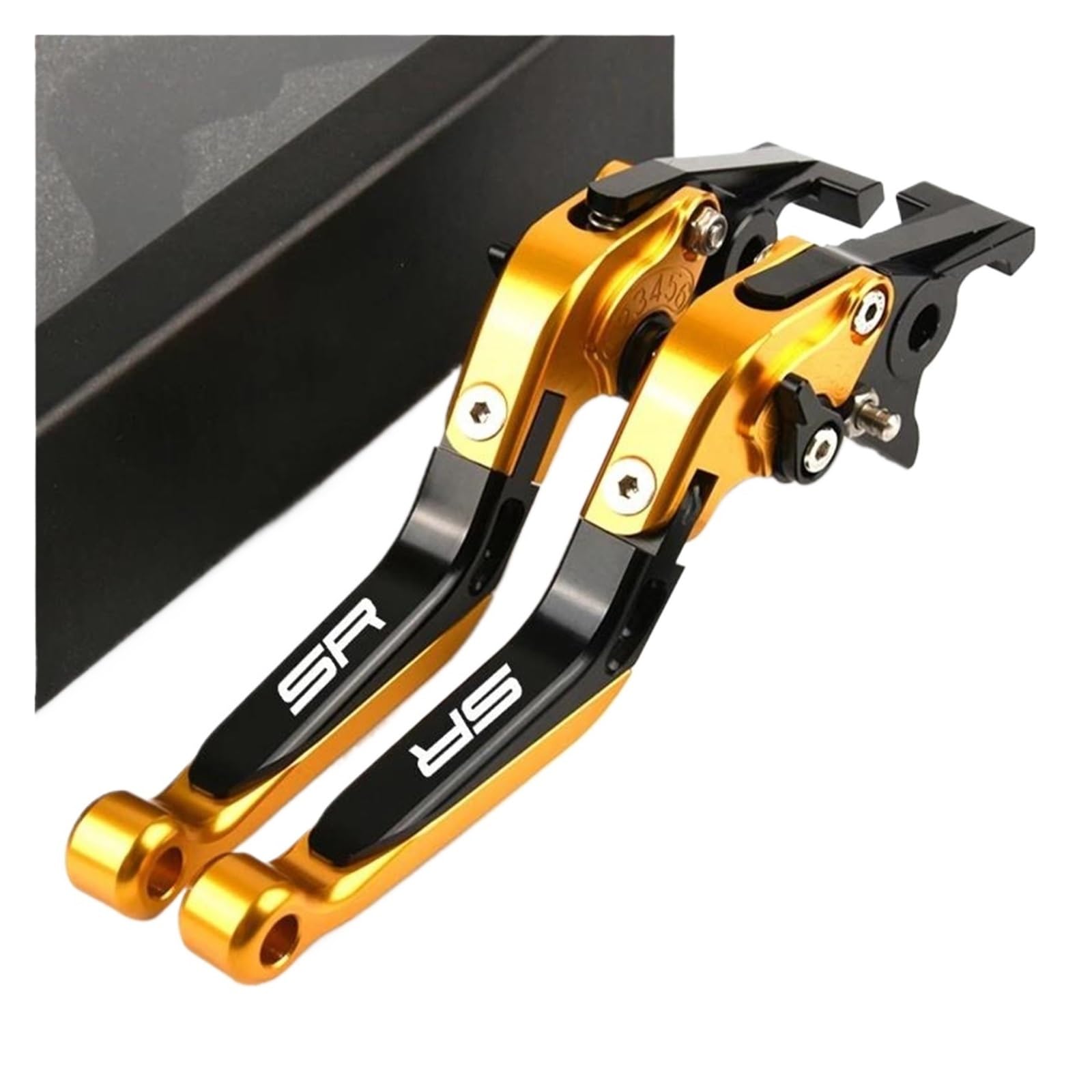 UYFYQECJY for CFMOTO 675SR 675 SR-R 675SS 500SR 2024-2026 for 750 SR-S 750SRS Motocycle Brake Clutch Levers Handle Lever Set Parts(Gold Black-750SR-S)