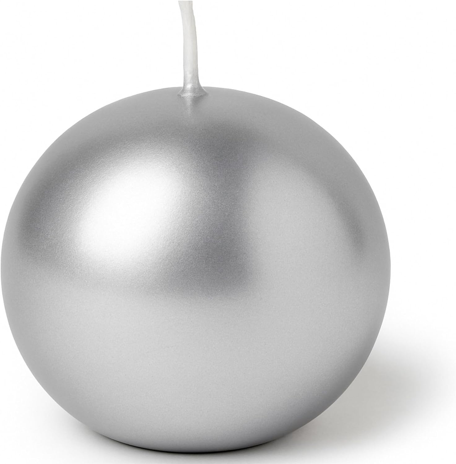 Biedermann & Sons Silver Ball Candles (Set of 12), Unscented Metallic Spheres, 1.5 Inch Small Rounds, Approx 2 Hour Burn, for Weddings Parties and Table Decor