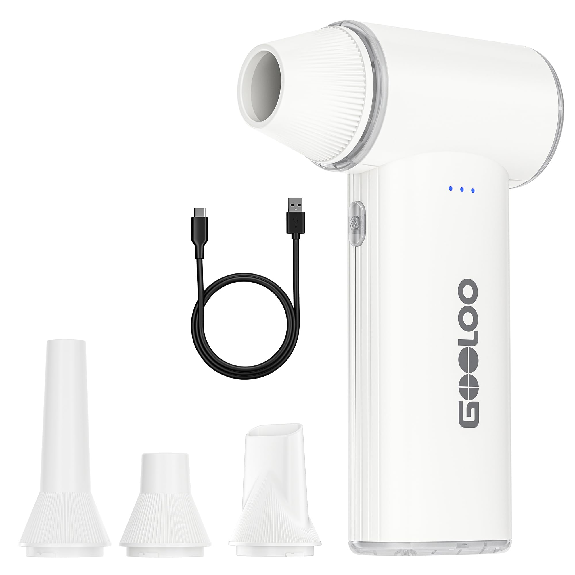 GOOLOO F3, spolverino ad aria elettrica, 110.000 giri/min, 52 m/s, aria compressa super potente, velocità variabile, con ricarica rapida, mini soffiatore di polvere per computer, tastiera, casa