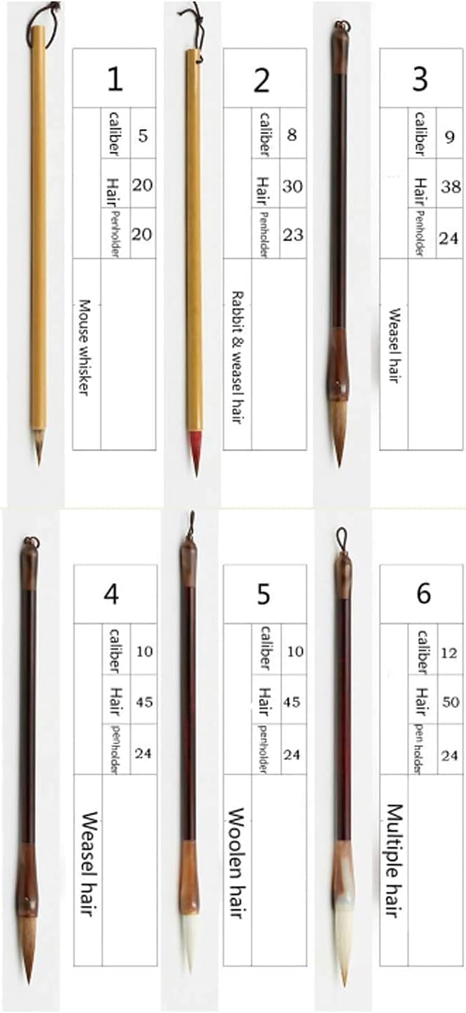 Chinese Calligraphy Writing sumi with roll-up Brush Japanese Brush Painting kit Chinese Calligraphy/Watercolor/Kanji/Sumi Drawing Brush - for Students and Beginners Gifts(Color:D)