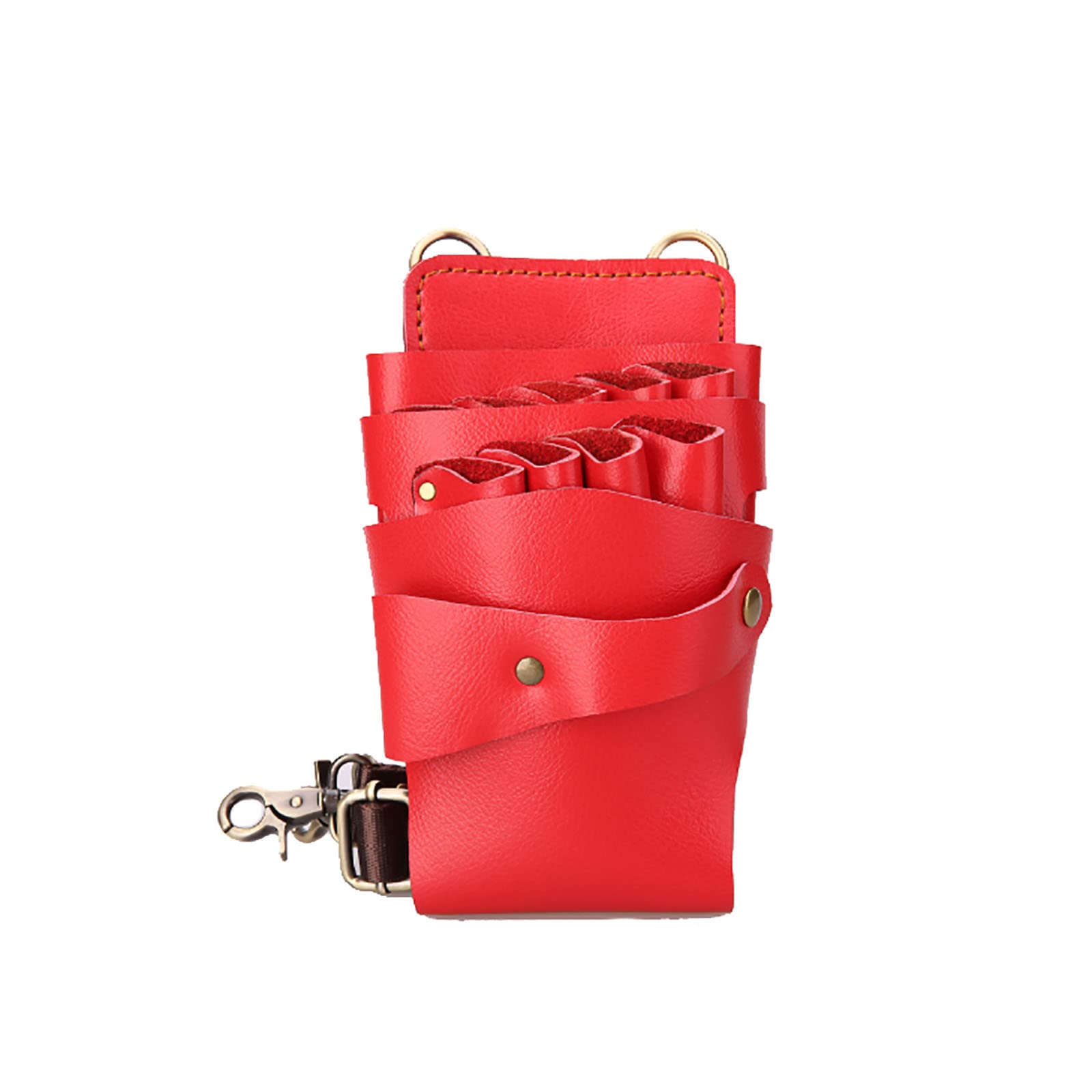 vrfvsdasAAS Hairdressing Tools Waist Bag, Professional Salon Hairdressing Pouch Waist Bag with Belt for Hairdressers Hair Stylist(Red)