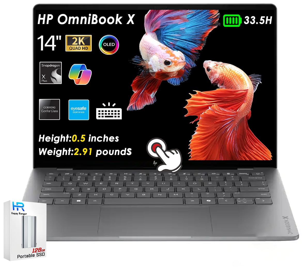 Amazon.co.jp: HP OmniBook X 14インチ OLED タッチスクリーンノート